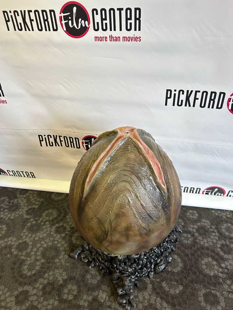 Alien egg, with Pickford logo in background  