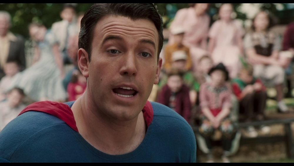 Ben Affleck as George Reeves, wearing a Superman shirt in "Hollywoodland."