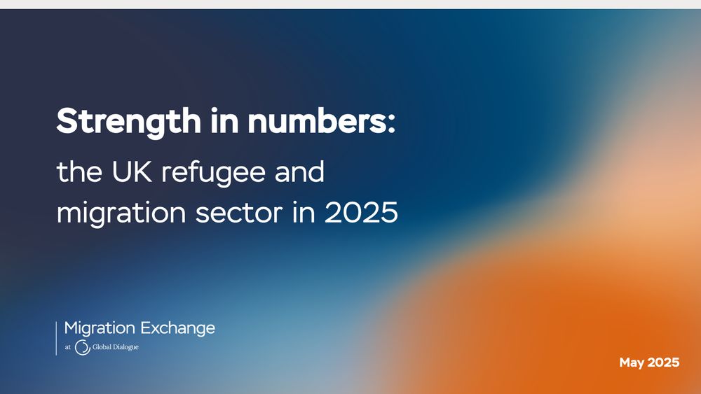 Image with text: Strength in numbers: the UK refugee and migration sector 2025
