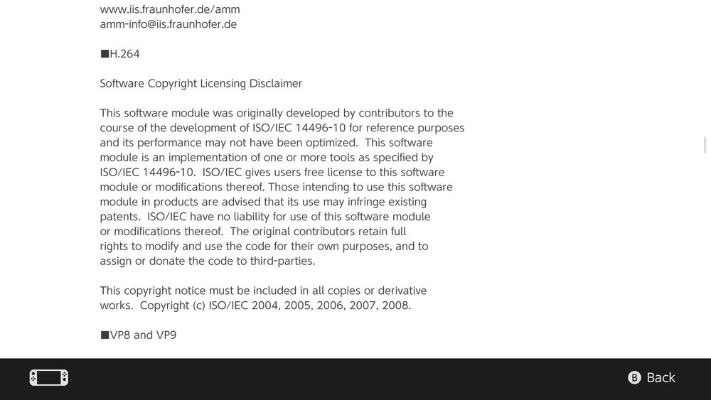 License text for both H.264 and VP8/VP9