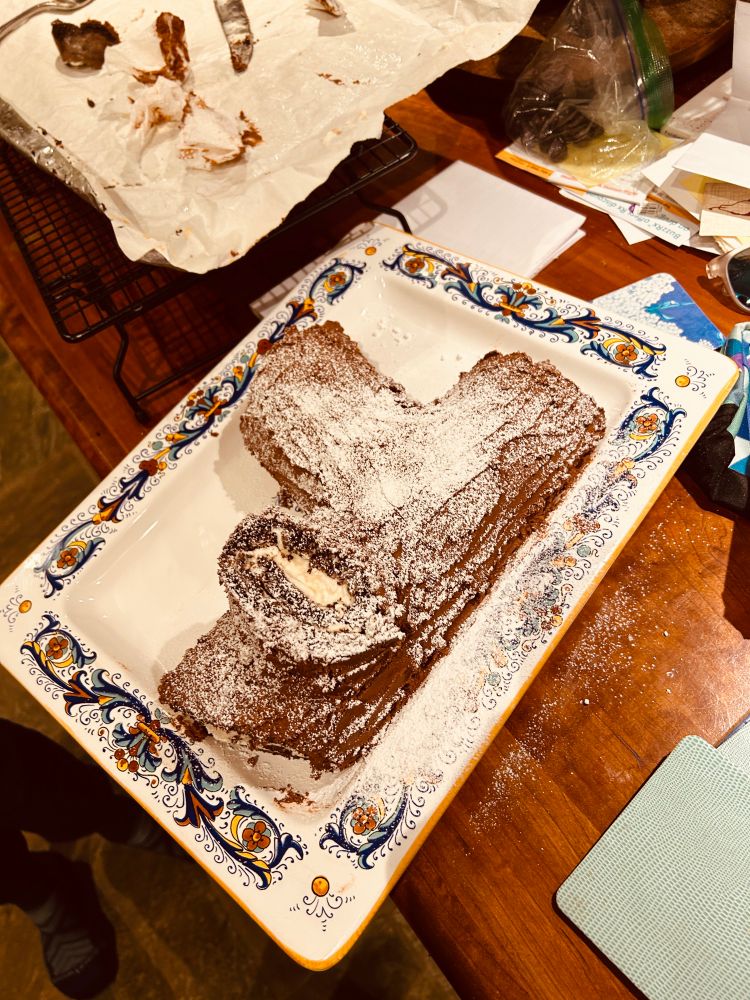 A beautiful Yule log