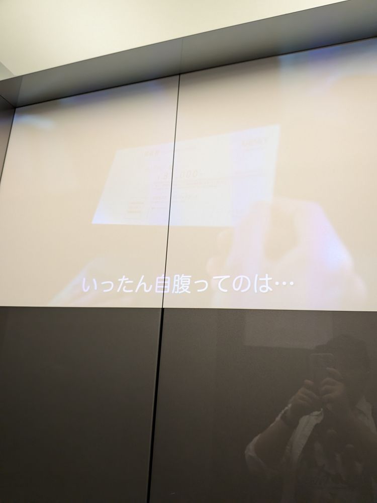 Elevator ad projection