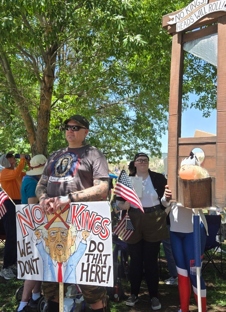 No Kings demonstrating in Albuquerque 