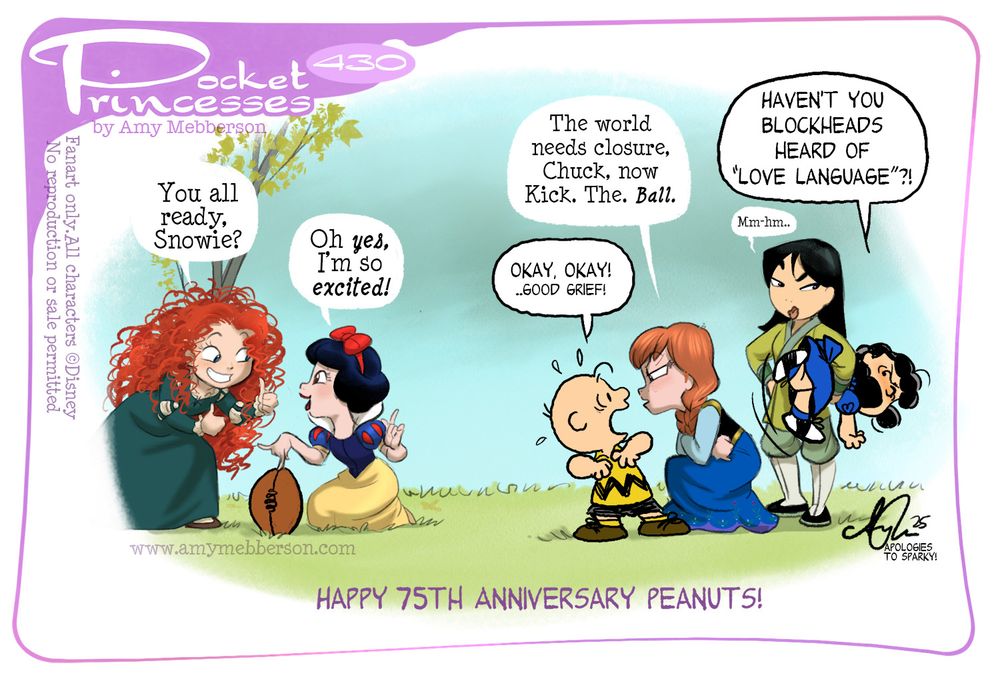 It’s time for Charlie Brown to kick that football and the Princesses have announced a change in roster to make it happen. Snow White has entered the field. 