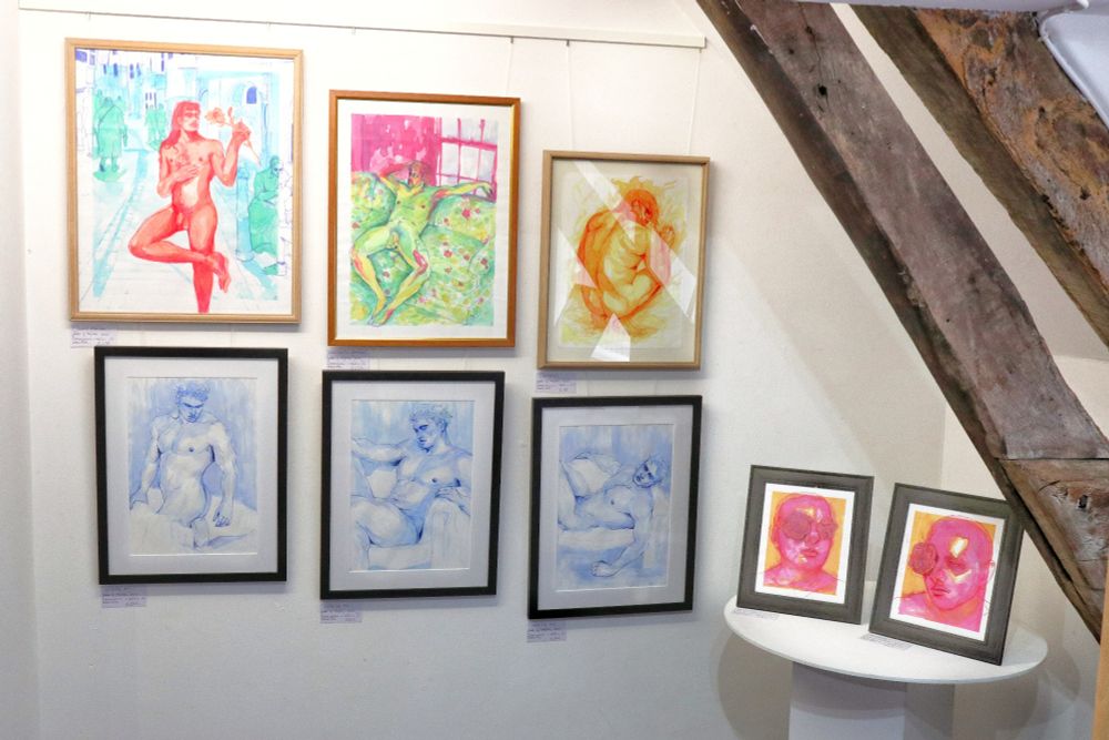 Art on a gallery wall