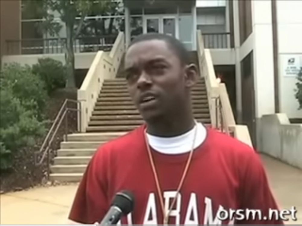 Screen cap of an interview with an Alabama
Student about his hate for Tennessee https://youtu.be/s7G7loR2VVw?si=AB8qnY1otVugD5Fd