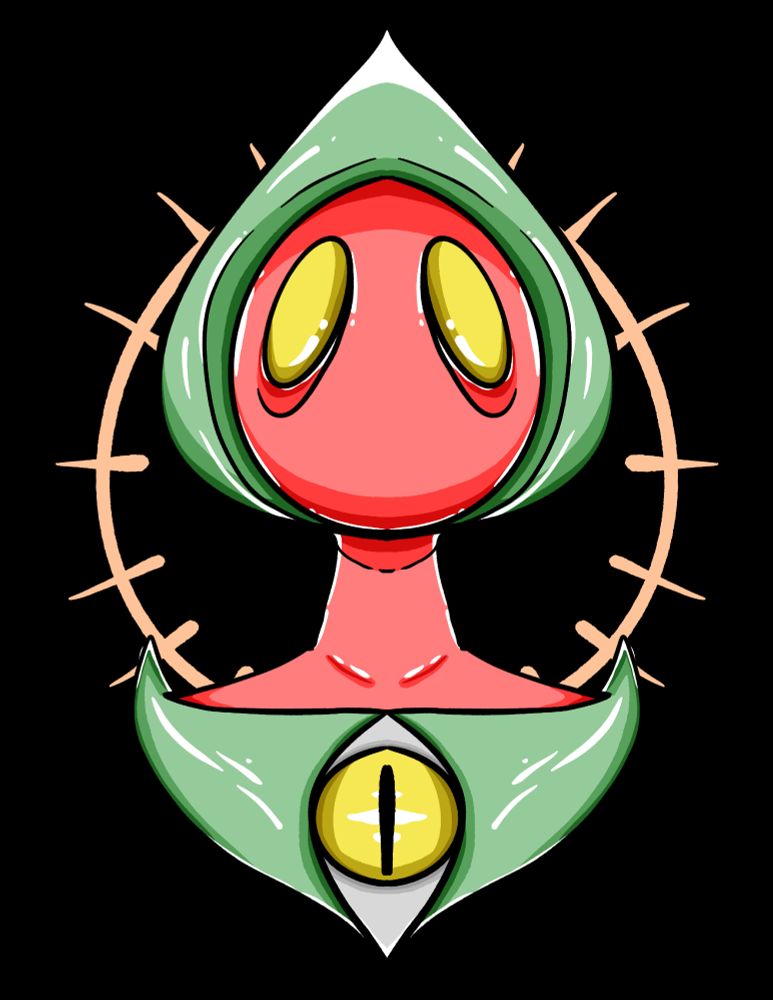 Bust drawing of the Flatwoods Monster