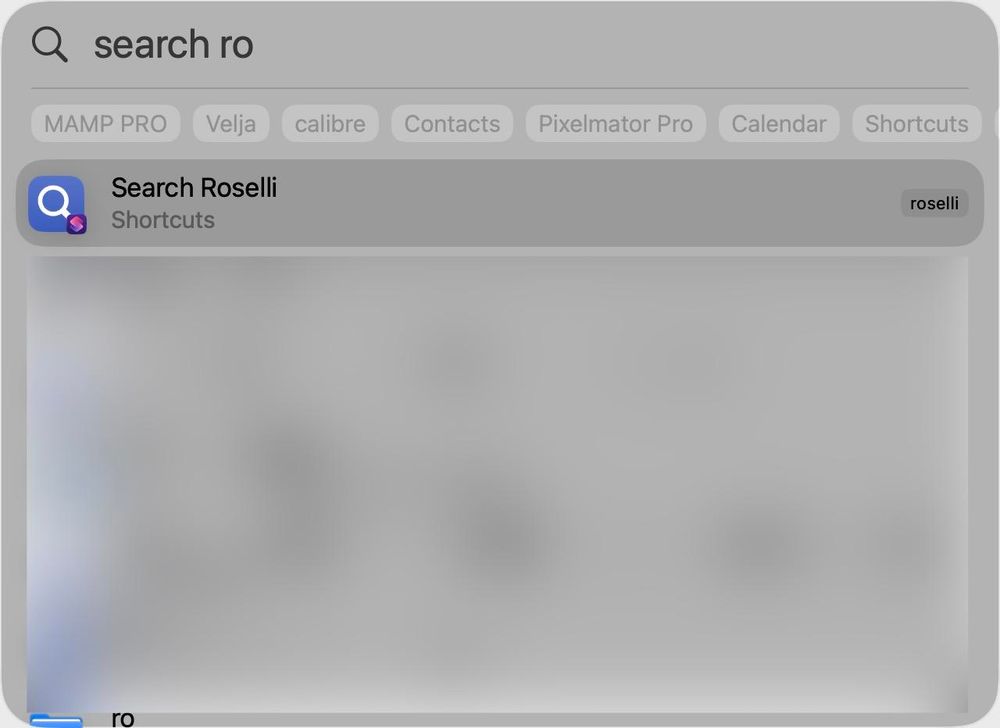 Search Roselli Action with the “roselli” phrase assigned.