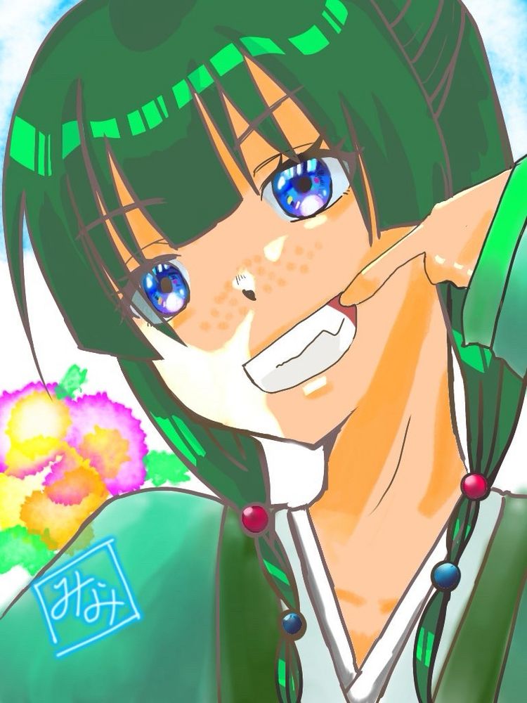 お絵描きできた🎨✍💕まおまお