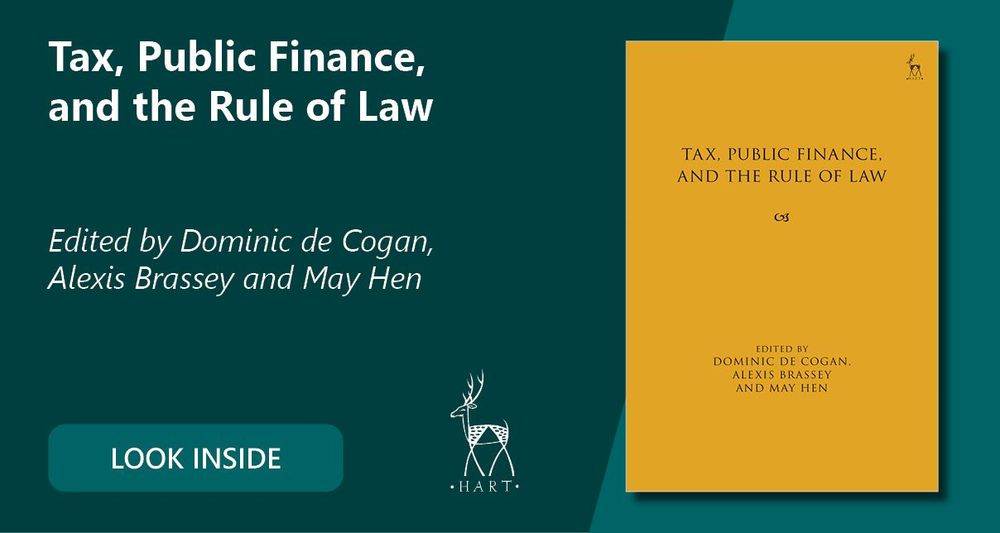 Banner showing the cover image of 'Tax, Public Finance, and the Rule of Law' as well as a 'look inside' button.