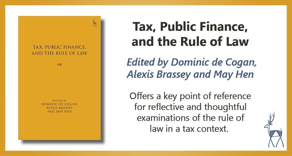 Banner showing the cover image of 'Tax, Public Finance, and the Rule of Law' and the text: Offers a key point of reference for reflective and thoughtful examinations of the rule of law in a tax context.