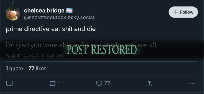 a post by user @secretaboiutbox.bsky.social, that reads 