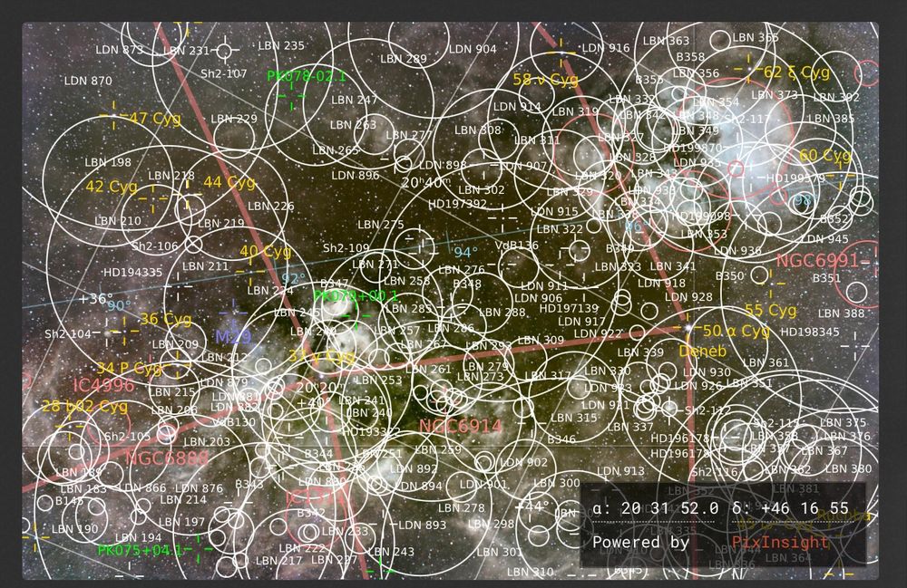 Annotated image of the over 300 objects in the wide field image also posted here.