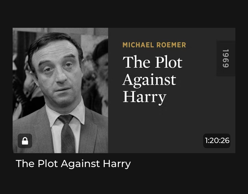 The Plot Against Harry (1971)