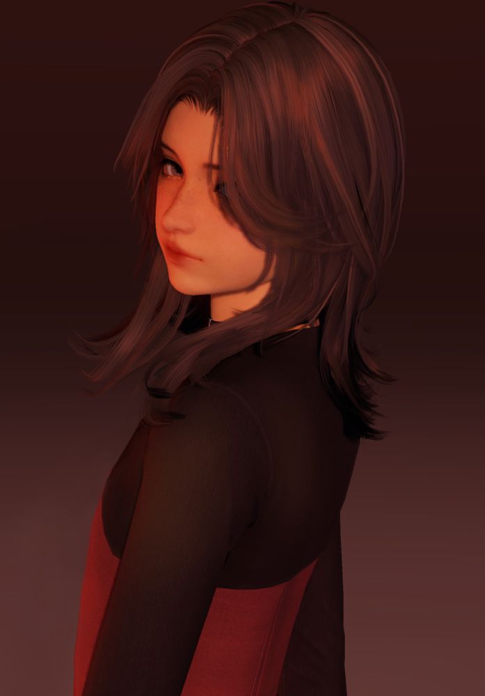 My MC from love in deepspace looking over his left shoulder in warm lighting