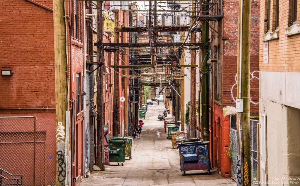 alley in the Downtown Eastside DTES of Vancouver.