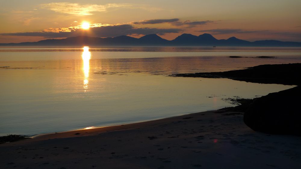Sunset over the water, seen from Isle of Gigha