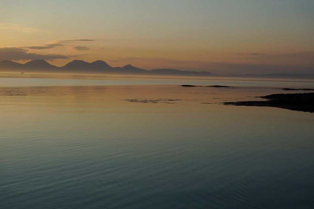 Sunset over the water, seen from Isle of Gigha