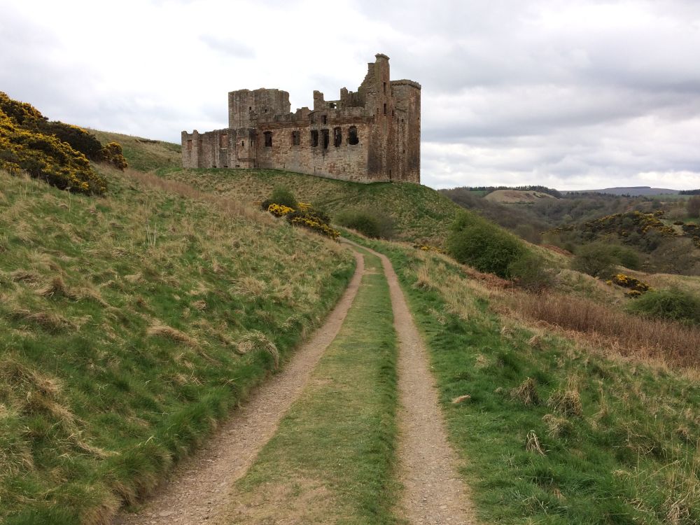 A path leading to Crichton Castle
