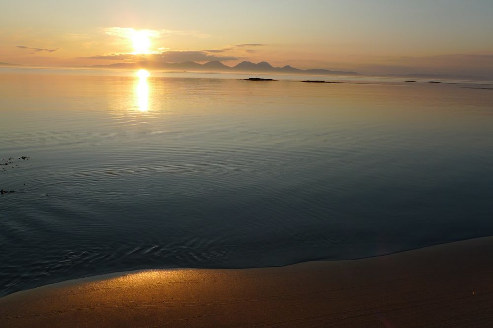 Sunset over the water, seen from Isle of Gigha