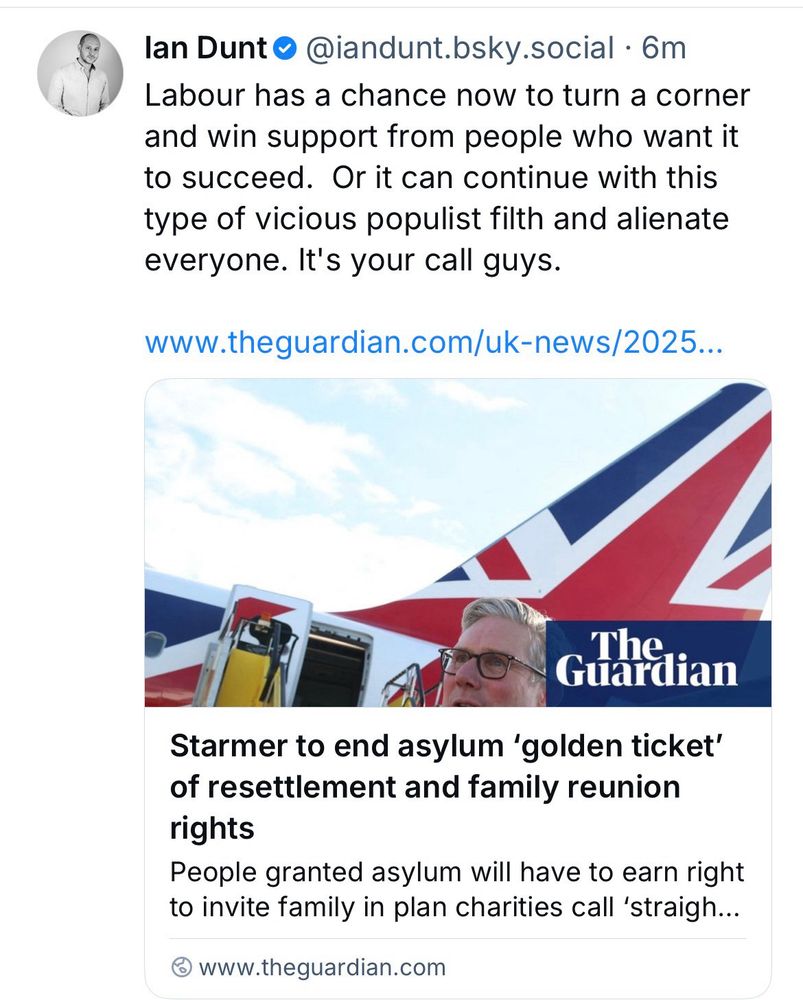 Labour want to be a Centre Right party and Dunt is surprised and confused, or pretending to be - it hardly matters which, now.