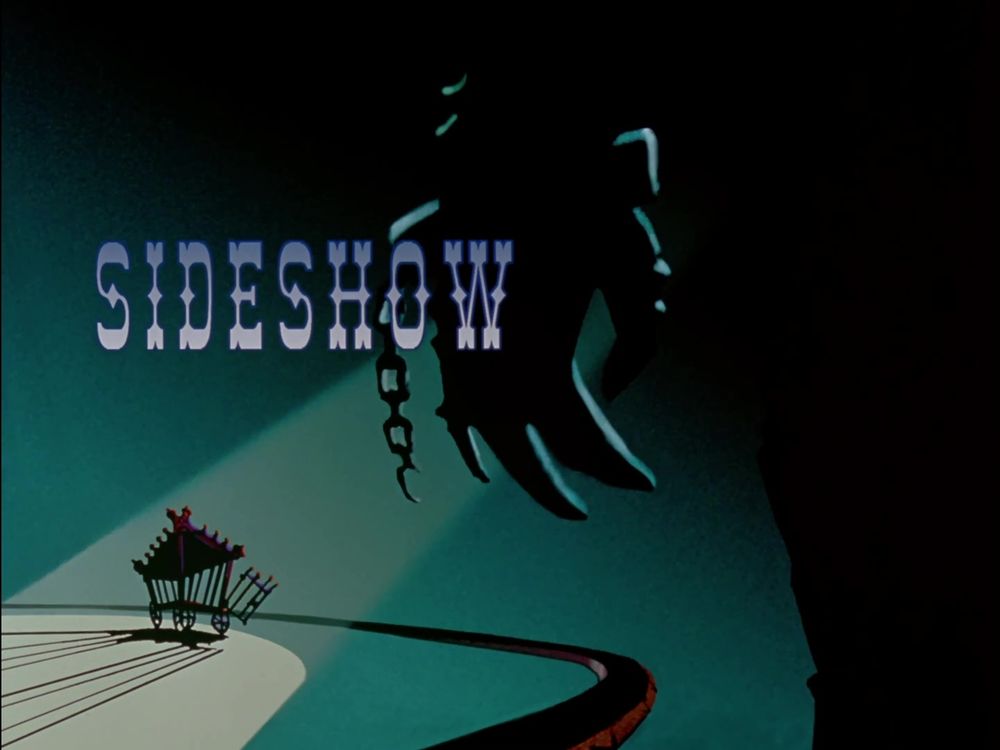A title card from Batman: The Animated Series. This one says 'Sideshow'