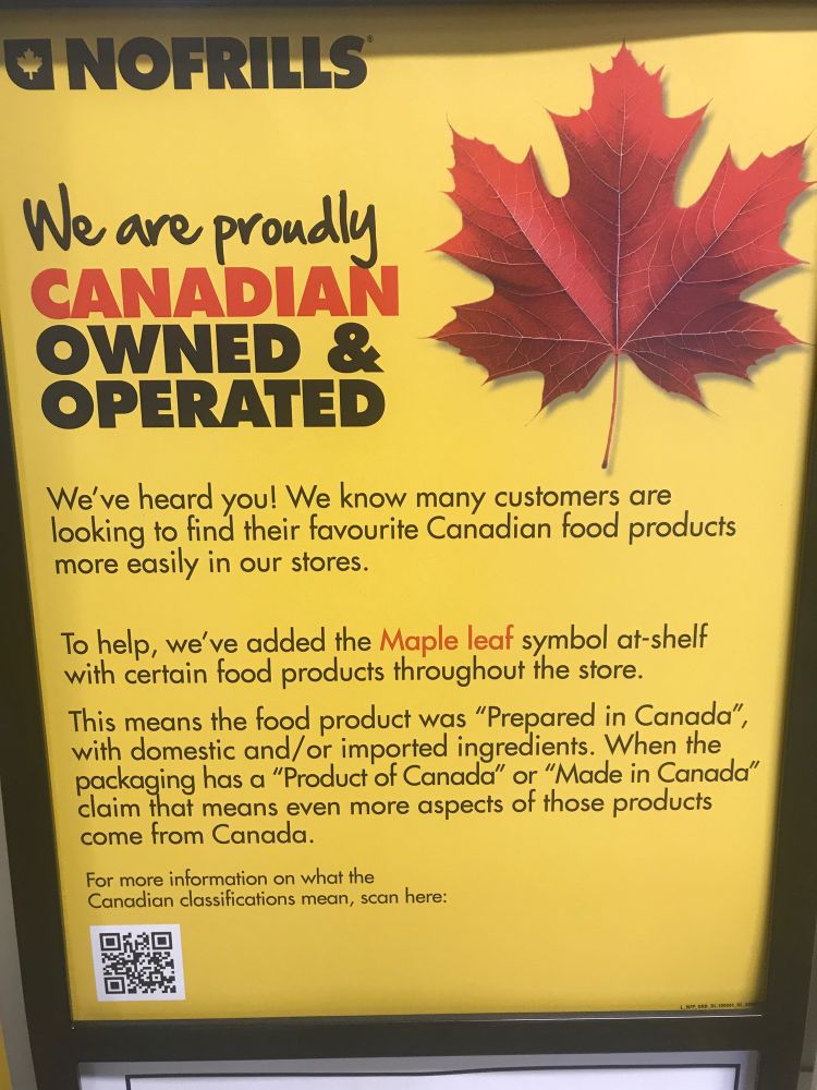 No Frills - We are proudly Canadian owned & operated