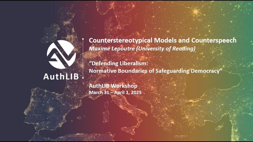 Maxime Lepoutre: Counterstereotypical Models and Counterspeech