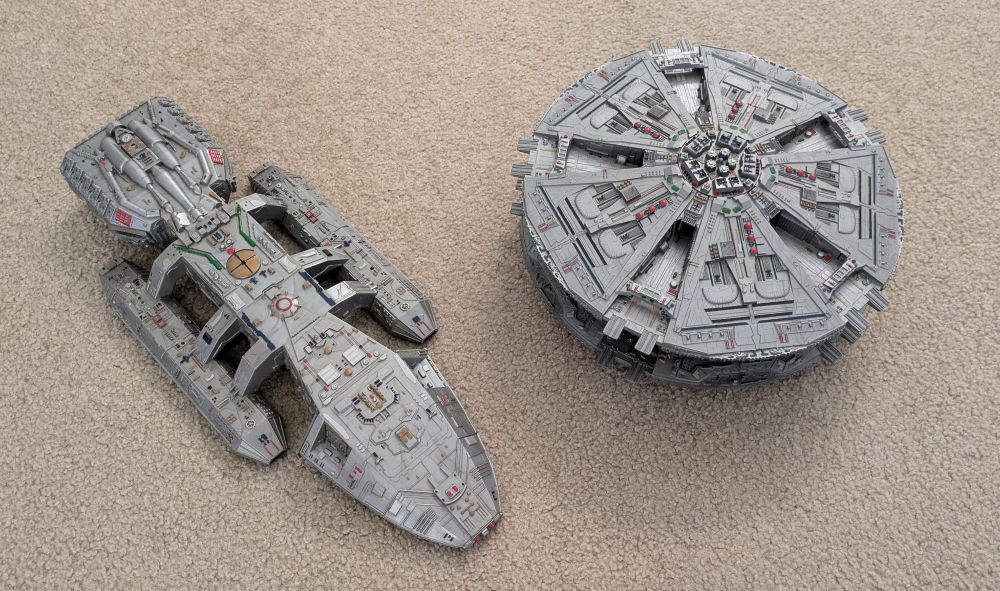 My Monogram Battlestar Galactica models.