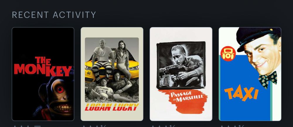 The Monkey
Logan Lucky
Passage to Marseilles
Taxi