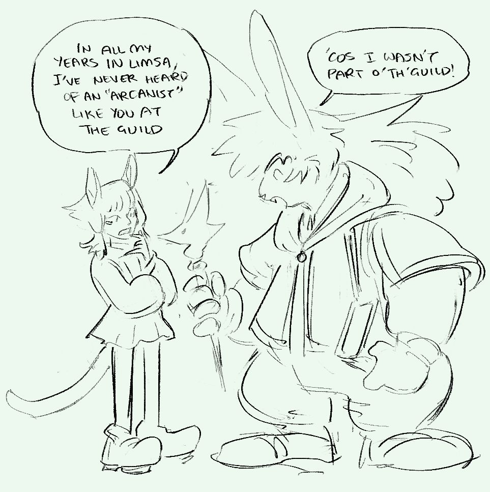 Y'shtola and Lili are having a conversation. Y'shtola is observing Lili's wand while commenting "In all my years in Limsa, I've never heard of an "Arcanist" like you at the guild." 

Lili replies, "Because I wasn't part of the guild!"