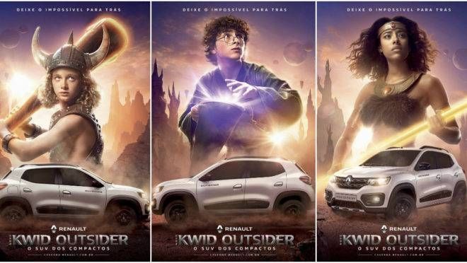 An advert for a car that features AI characters from the old D&D cartoons