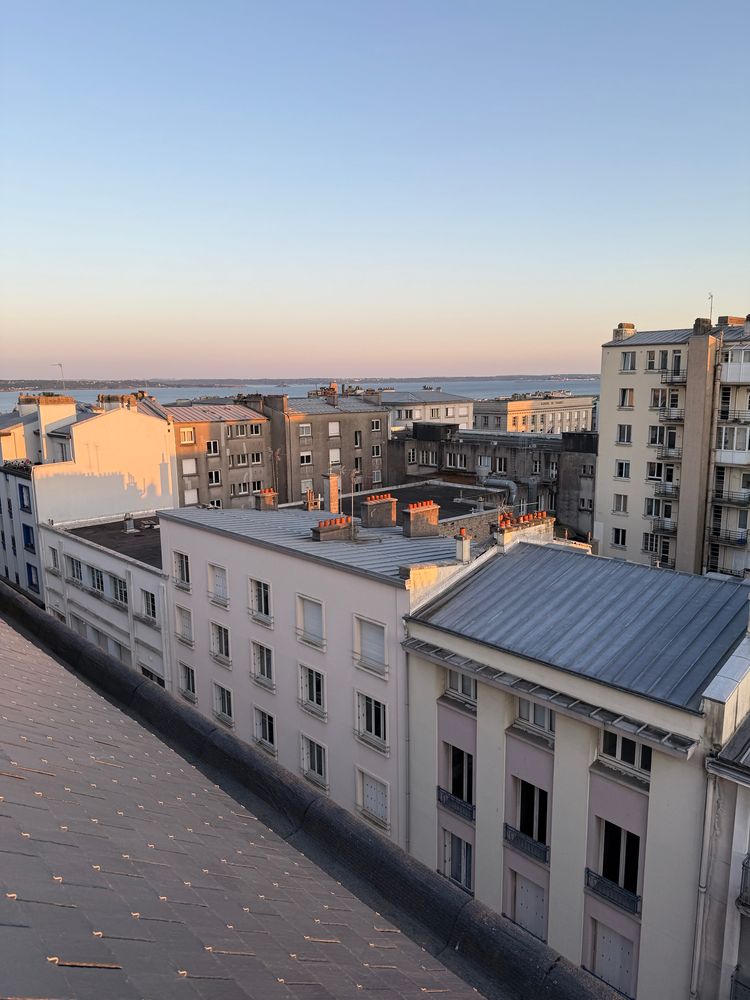 The view east toward the water