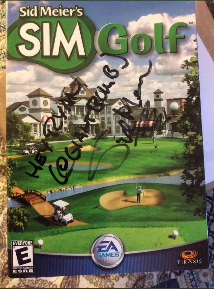 A copy of Sid Meier's Sim Golf, signed by Sid Meier to Ryan Davis at Giant Bomb.