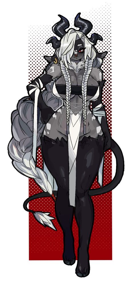 Maeve is a demon goat
Uhh, with very questionable fashion choices 





Ignore this #furry #art #oc # goat