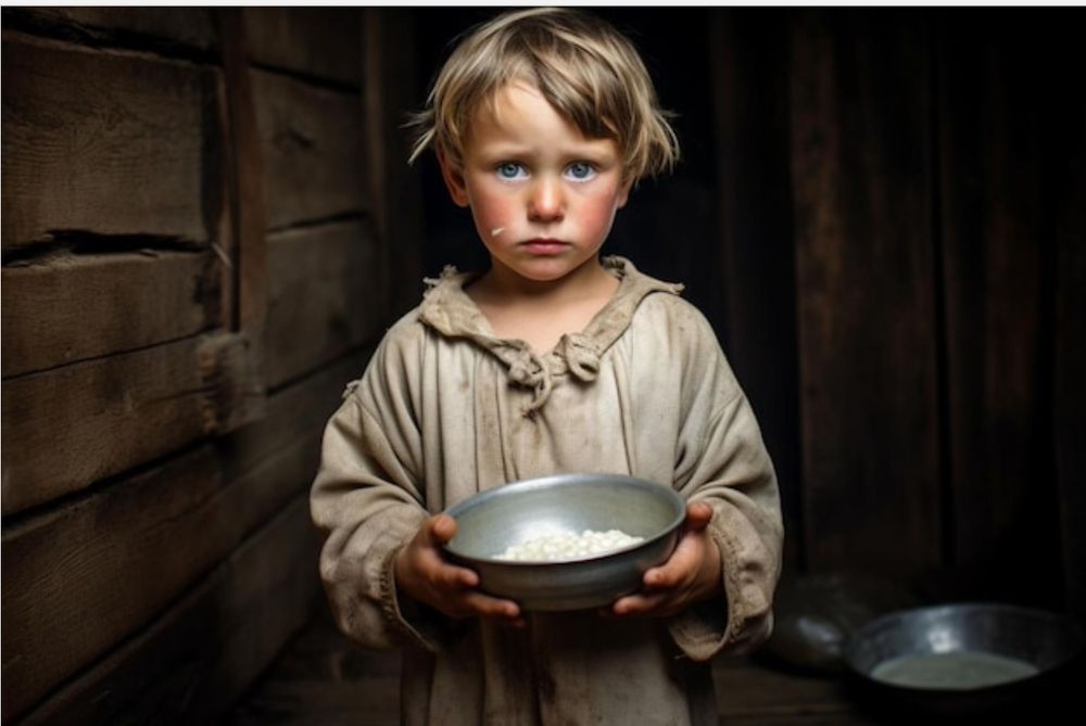 child holding a bowl