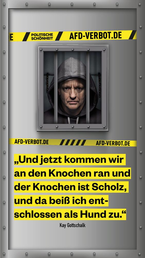 afd-verbot.de: Handakte von Kay Gottschalk: „Und jetzt kommen wir an den Knochen ran und der Knochen ist Scholz, und da beiß ich entschlossen als Hund zu.“