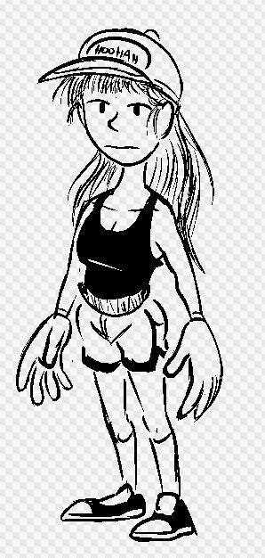 lady with big hands.