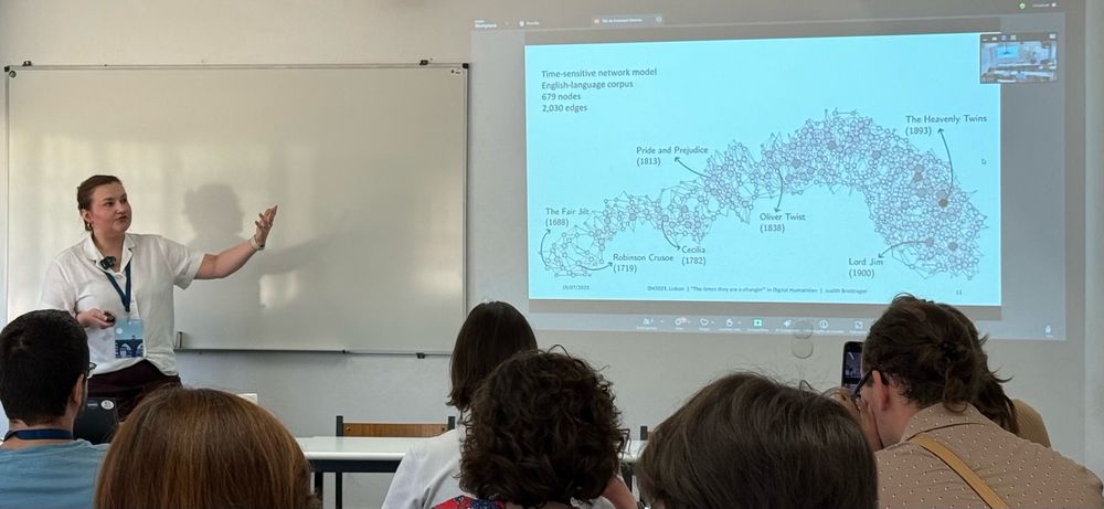 Judith Brottrager presenting her time-sensitive networks at #DH2025 mini conference