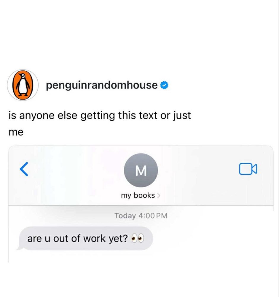 Is anyone else getting this text or just me? “Are you out of work yet?” From My Books 