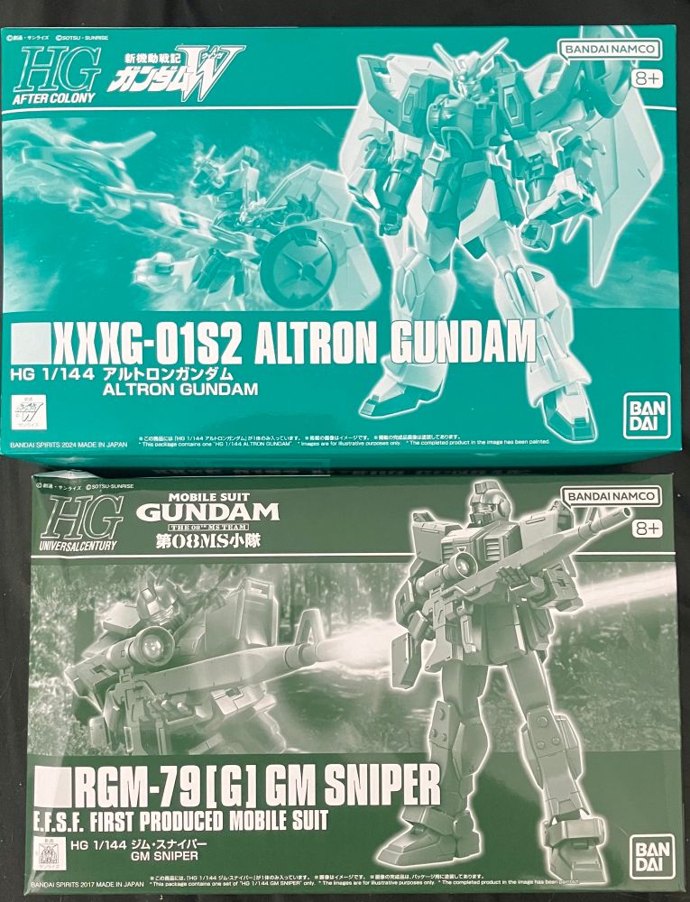 HGAC Altron and HGUC GM Sniper boxes