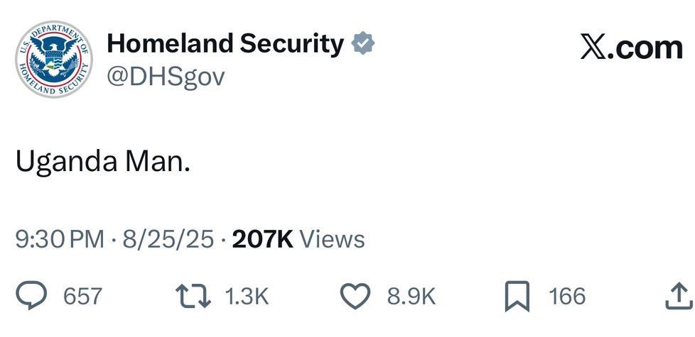 Tweet from DHS. 