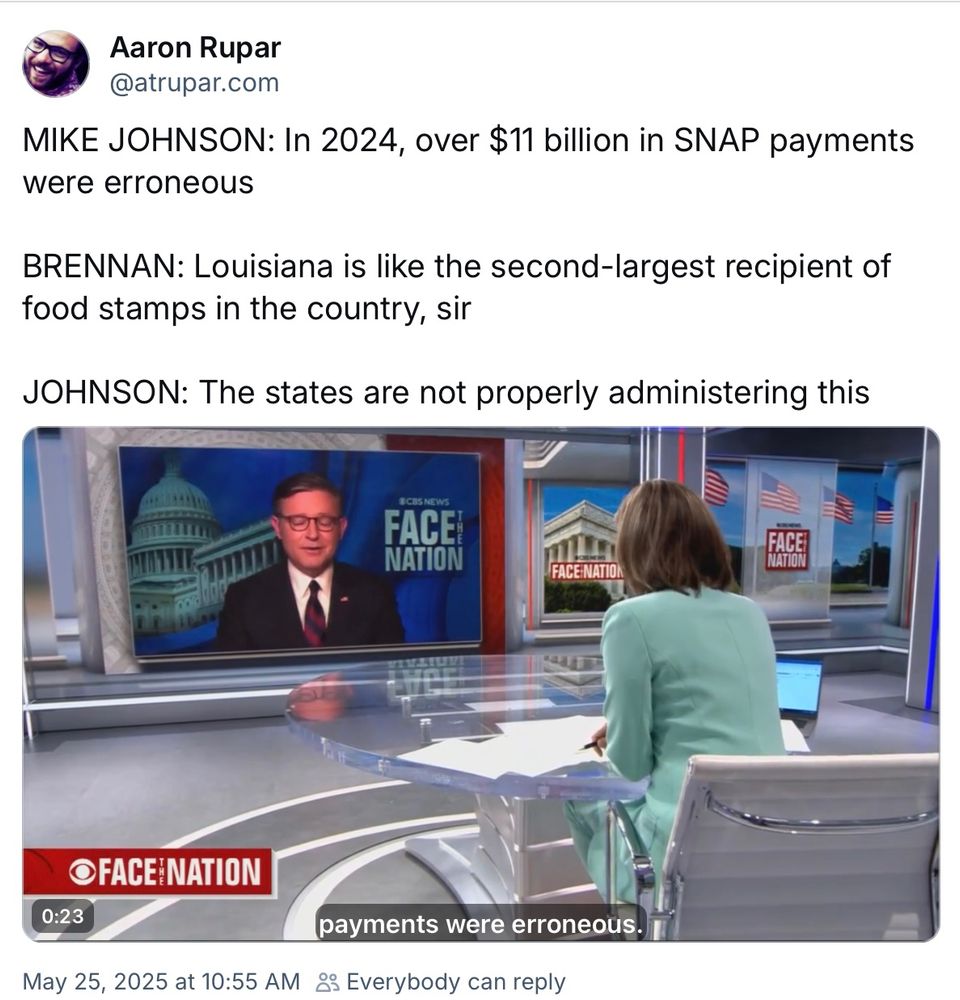 Mike Johnson blaming blood bank. 