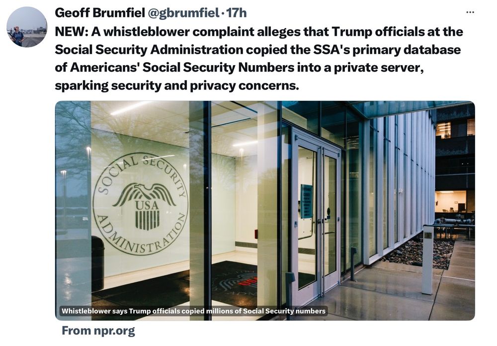 DOGE stole the US SSA database article. 