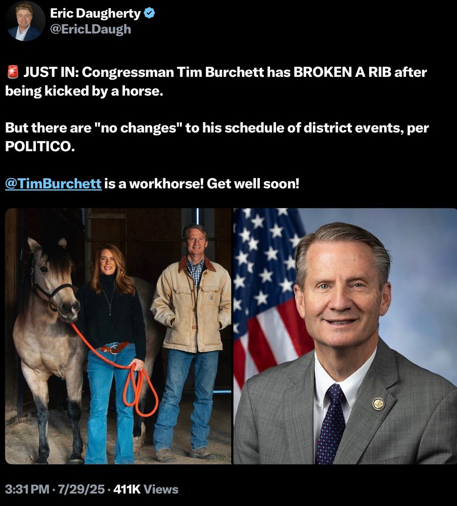 Tim Burchett broke a rib. 