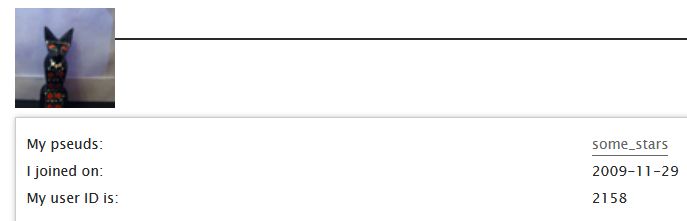 A screenshot showing that my AO3 user ID is 2158.