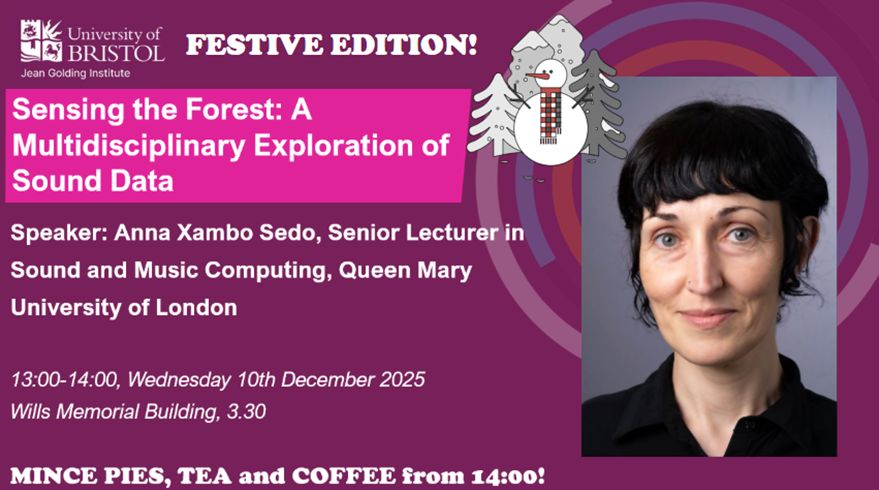 Turing Seminar event details with a headshot of Anna Xambó Sedó to the right. 