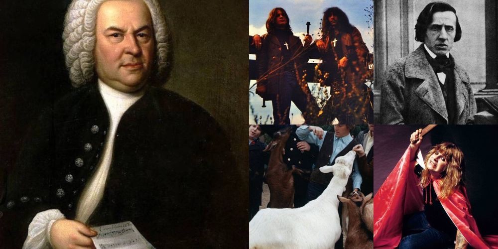 Johann Sebastian Bach Black Sabbath The Beach Boys Frédéric Chopin Ozzy Osbourne