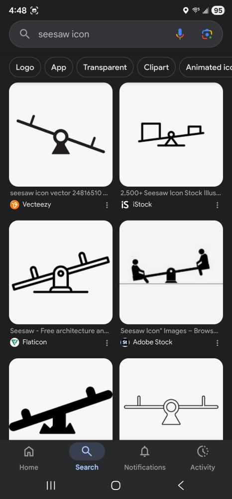 Seesaw icons