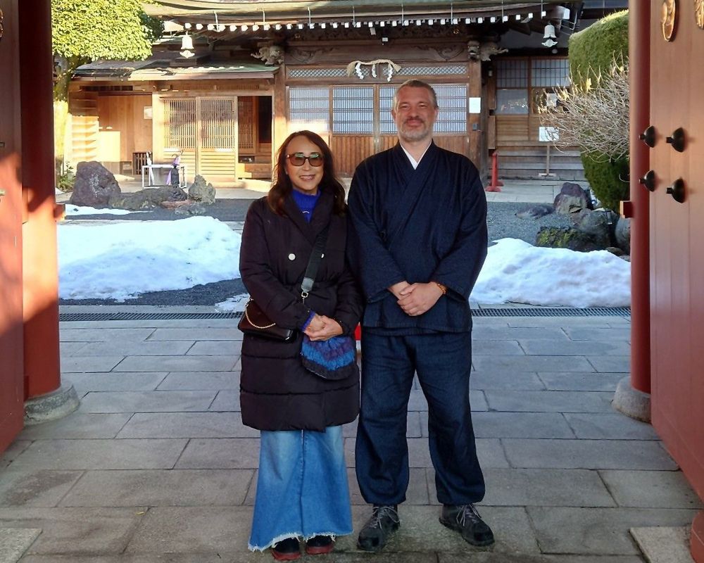 Miyoko Schinner and me in Japan